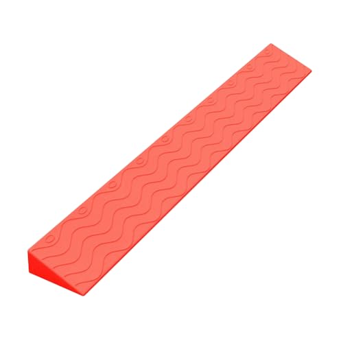 TPPIG Türschwellenrampe Saugroboter Rampe, Rampe Saugroboter, Staubsauger Roboter Rampe, Schwellenrampe Türschwellenrampen, Rampe Türschwelle, 99cm Längen Plastikrampe Rollstuhlrampe 3cm red von TPPIG
