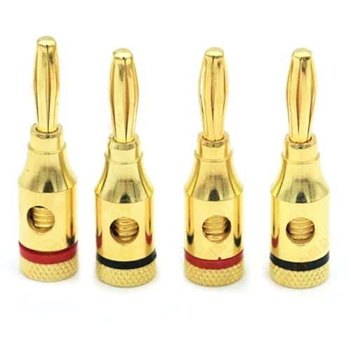 4pcs Gold Plated Speaker Wire Open Screw Type Connector von TPQZQAUEC