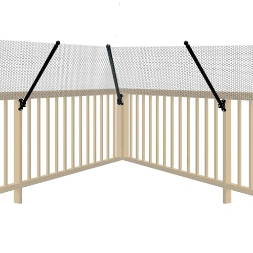 Katzenzaun-Umwandlungssystem – verstellbare 76,2 cm Zaunverlängerung für bestehende Zäune im Freien, inklusive verzinkten Stahlverlängerungen und Poly-Mesh für Holz, Kettenglied, Metall, Ziegel und Katzenzaun-Umwandlungssystem – verstellbare 76,2 cm Zaunverlängerung für bestehende Zäune im Freien, inklusive verzinkten Stahlverlängerungen und Poly-Mesh für Holz, Kettenglied, Metall, Ziegel und von TPSHKE