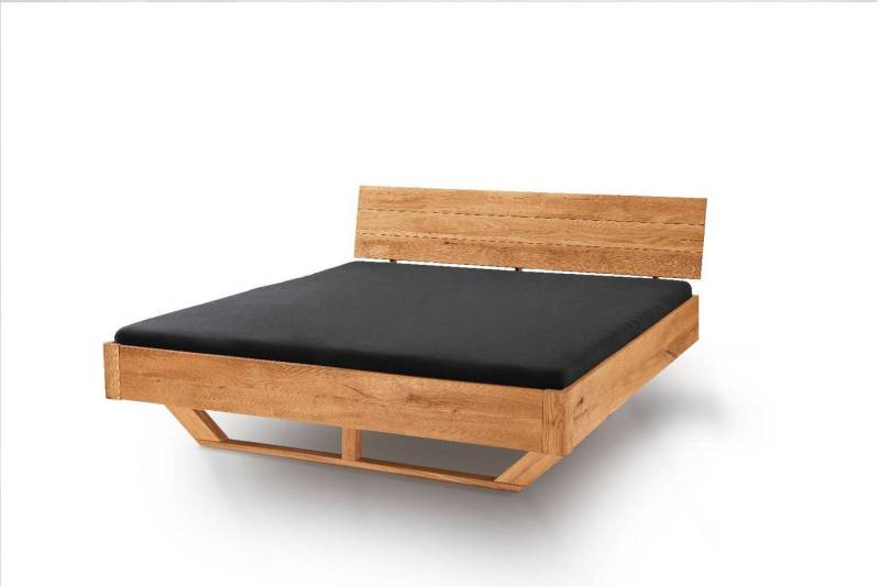 TPT Möbel Massivholzbett PureWood, Wildeichenbett mit Holzkufen von TPT Möbel
