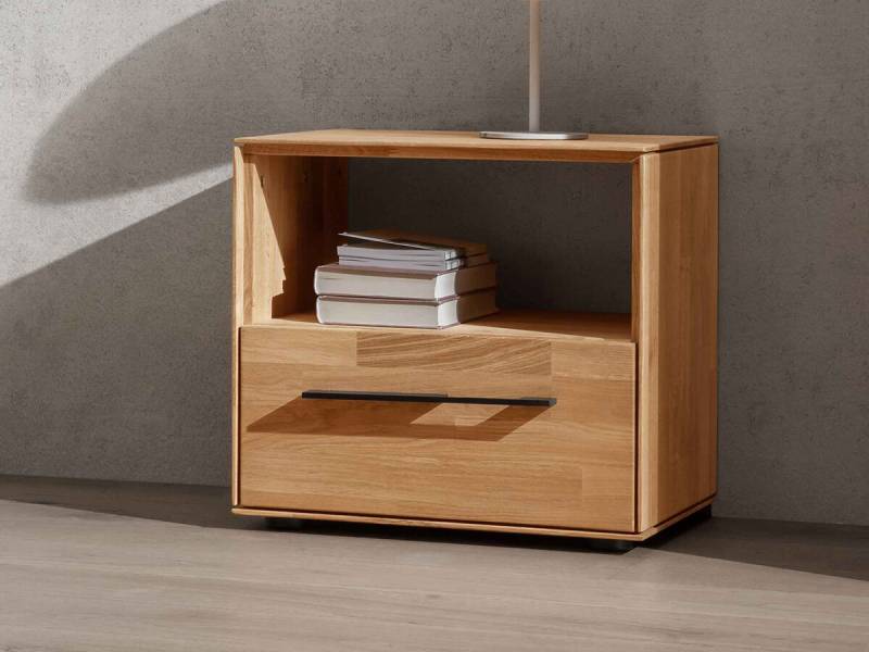 TPT Nachtkommode Como Kernbuche mit zwei Schubladen (Como II) Möbelgriff 8 für Como von TPT Möbel