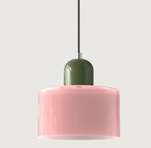 TPWEWRX Moderne Art Deco Pendelleuchte Macaron Hängelampe Wohnzimmer Schlafzimmer Pendelleuchten für Küche Restaurant Cafe (Pink 2) von TPWEWRX