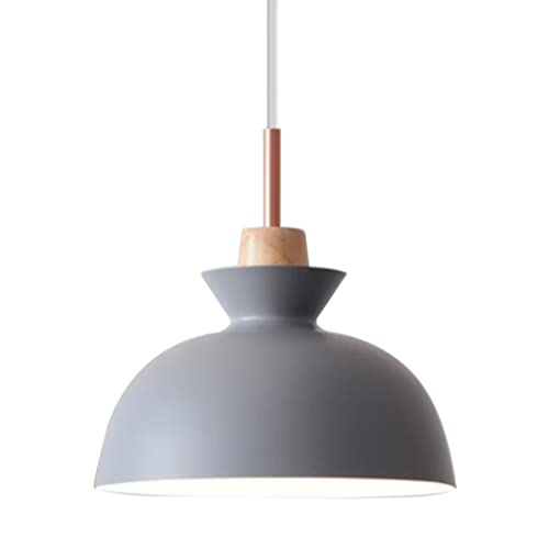 Moderne Pendelleuchte Makrone Deckenleuchte Hängelampe Kreativ Massivholz Eisen Pendelleuchte Kronleuchter für Küche Wohnzimmer Schlafzimmer (Grey,C) von TPWEWRX