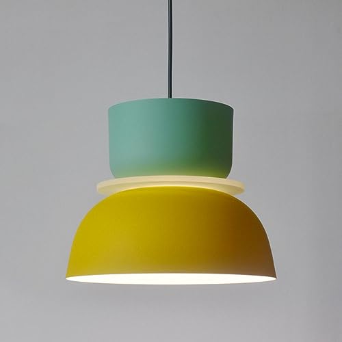 TPWEWRX Nordische moderne Macaron Pendelleuchten Kreative Aluminium Hängelampe Restaurant Cafe Art Deco Pendelleuchte Kronleuchter für Kücheninsel Wohnzimmer Schlafzimmer (E) von TPWEWRX