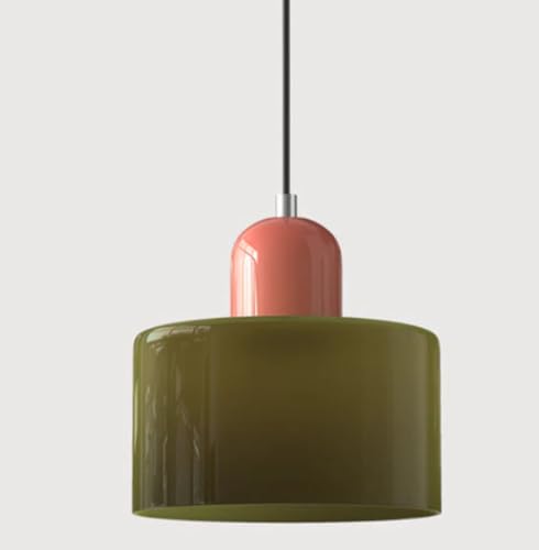 TPWEWRX Moderne Art Deco Pendelleuchte Macaron Hängelampe Wohnzimmer Schlafzimmer Pendelleuchten für Küche Restaurant Cafe (Green 15) von TPWEWRX