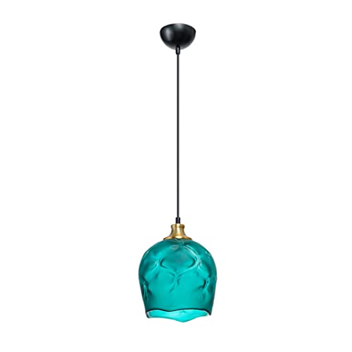 TPWEWRX Moderne Glas Pendelleuchte Blau-Grün Kreatives Weinglas Decken Hängeleuchte Kronleuchter Art Deco Pendelleuchte für Küche Wohnzimmer Schlafzimmer Restaurant Bar von TPWEWRX