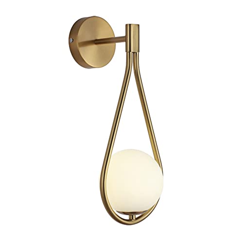 TPWEWRX Moderne Globus Wandleuchte Mid-Century Wandlampe kreative Wassertropfen Wandleuchten Vintage Innendekoration Wandleuchte für Wohnzimmer Schlafzimmer Bauernhaus (Gold) von TPWEWRX