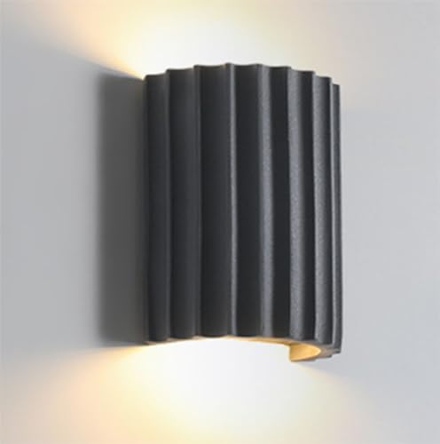 TPWEWRX Moderne Harz Wandleuchte Kreative Einfachheit Hintergrund Wandleuchter Beleuchtung Leuchten Wohnzimmer Wandlampe Flur Nachttisch Wandleuchten für Arbeitszimmer Schlafzimmer Eingang (Grey) von TPWEWRX