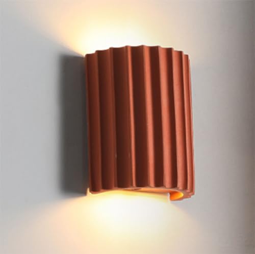 TPWEWRX Moderne Harz Wandleuchte Kreative Einfachheit Hintergrund Wandleuchter Beleuchtung Leuchten Wohnzimmer Wandlampe Flur Nachttisch Wandleuchten für Arbeitszimmer Schlafzimmer Eingang (Orange) von TPWEWRX