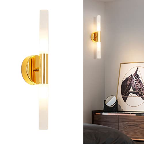 TPWEWRX Moderne Schlafzimmer Wandlampe Flur Wandleuchte Beleuchtung Hotel Wandleuchten Nachttisch Kommode Wandleuchte Wohnzimmer Wandlampe Badezimmer Gang Wandleuchte (Gold) von TPWEWRX