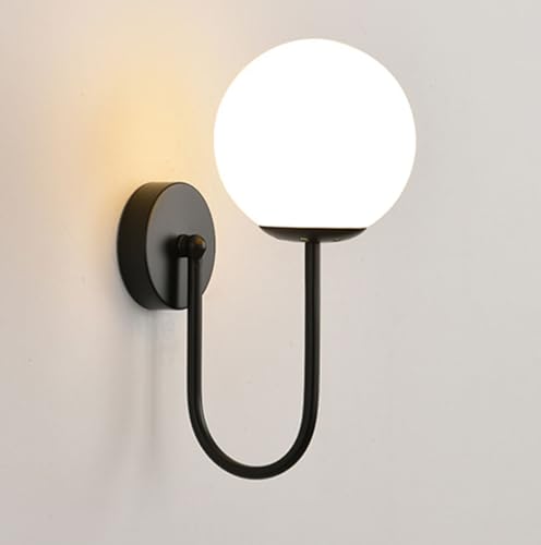 TPWEWRX Moderne Wandleuchter Einfache Wandleuchten Wohnzimmer Kulisse Kreative Wandlampe Flur Schlafzimmer Wandleuchte Beleuchtungsarmaturen (Black) von TPWEWRX