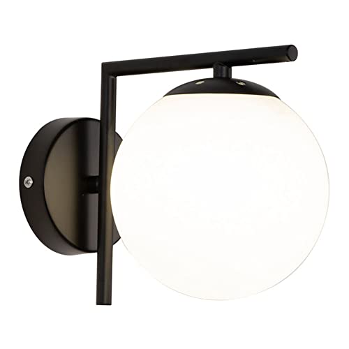 TPWEWRX Nordische Moderne Wandleuchte Wohnzimmer Einfache Wandlampe Leuchten Kommode Wandleuchten Gang Treppenhaus Wandleuchte Nachtwandleuchte für Flur Schlafzimmer Badezimmer (Black 1) von TPWEWRX