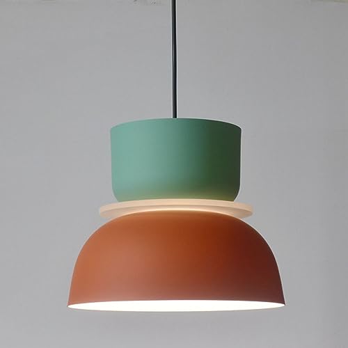 TPWEWRX Nordische moderne Macaron Pendelleuchten Kreative Aluminium Hängelampe Restaurant Cafe Art Deco Pendelleuchte Kronleuchter für Kücheninsel Wohnzimmer Schlafzimmer (F) von TPWEWRX