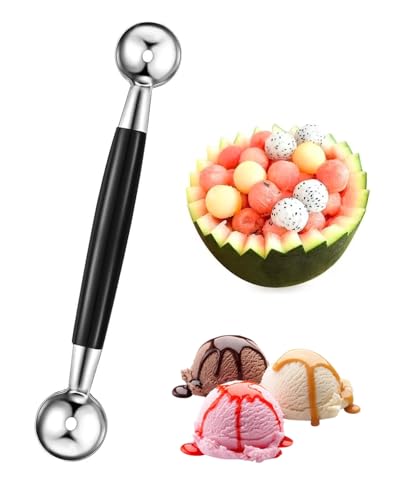 TPZORJX 1 Stücke Doppelseitig Aushöhllöffel Edelstahl Eisportionierer Set Kugelformer Melone Melonenausstecher Kugeln klein Melonenballer Melonenlöffel Melonenkugelausstecher für Gemüse Obst TPZORJX 1 Stücke Doppelseitig Aushöhllöffel Edelstahl Eisportionierer Set Kugelformer Melone Melonenausstecher Kugeln klein Melonenballer Melonenlöffel Melonenkugelausstecher für Gemüse Obst von TPZORJX