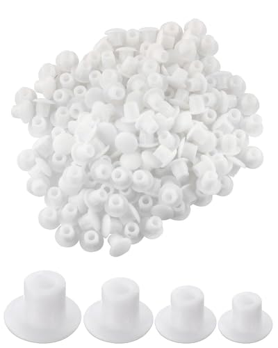 TPZORJX 120 Stück Abdeckkappen Für Bohrlöcher, (5mm/6mm/8mm/10mm) Schraubenabdeckung Weiss Schraubenabdeckung Selbstklebend Schraubenabdeckung Für Nagellöcher, Schraubenlöcher - Weiß von TPZORJX