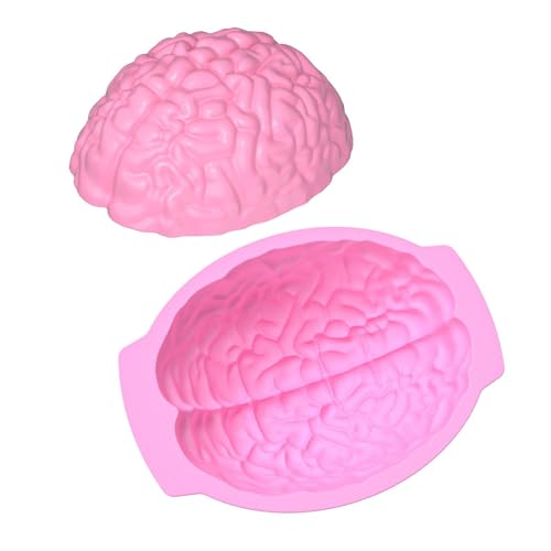 TQEBWUS 24.4x8x18 Cm Silikon Silikonform Gehirn Puddingform, Gehirn Kuchenform, Gehirn Puddingform Silikon, Halloween Backform Gehirn Form Kuchenform, Gehirn Totenkopf Kerzenform TQEBWUS 24.4x8x18 Cm Silikon Silikonform Gehirn Puddingform, Gehirn Kuchenform, Gehirn Puddingform Silikon, Halloween Backform Gehirn Form Kuchenform, Gehirn Totenkopf Kerzenform von TQEBWUS