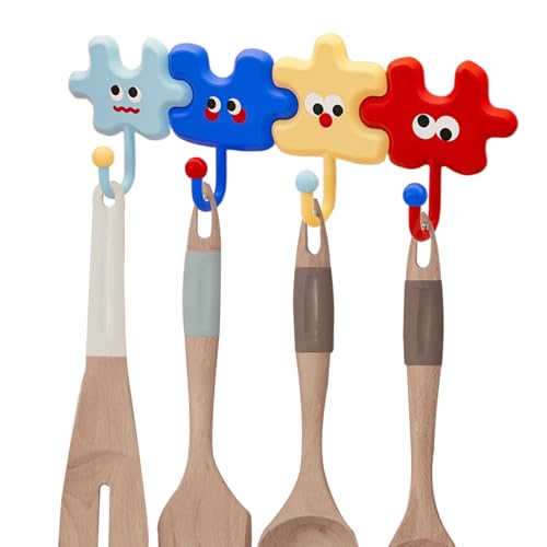 TQEBWUS Adhesive Key Holder | Bohrfreier Cartoon Puzzle Schlüsselhalter Für Wand | Haken Organizer Für Handtuch Haushalt Küche Bad Wohnung von TQEBWUS