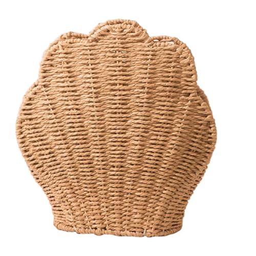 TQEBWUS Geflochtene Aufbewahrungskörbe Für Regale Mit Muscheldesign, Seilkorb, Ästhetischer Aufbewahrungsbehälter Für Bücher Snacks Decke Wohnung Kinderzimmer Vorratsraum Badezimmer von TQEBWUS