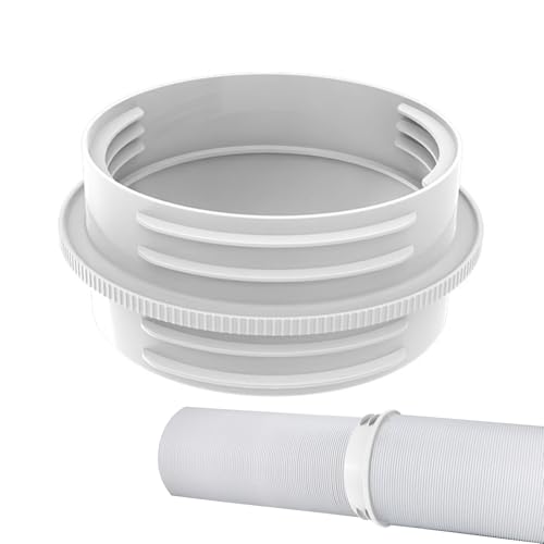 TQEBWUS Klima Abluftschlauch Adapter, Klimaanlagen Abgas Schlauchkupplung - ABS Weiß Klimaanlagen Abluftschlauch Adapter Ø13cm Interne Rohre, Lüftungsschlauch Kupplung Verbindungsabdeckung Für Klima von TQEBWUS