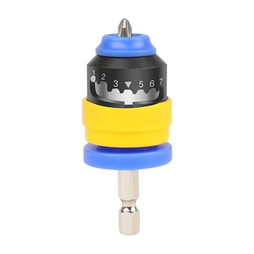 TQEBWUS Magnetischer Bit Halter - 7-Stufen Einstellbarer Schraubtiefen Bit Halter Mit Positionierung,Magnetischer Positionierungsadapter Mit Sechskant-Schaft Für Bohren Elektrowerkzeug Holzarbeiten von TQEBWUS