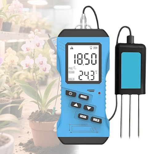 TQPGJJL 7-in-1-Bodentester-Set for Hobbygärtner | Npk-/Ph-/Feuchtigkeits-/Ec-/Temperaturmessgerät Mit Hintergrundbeleuchtung for Topfpflanzen, Rasen, Gemüse(PH Detection) von TQPGJJL