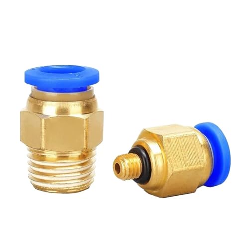 50 STÜCKE Pneumatische Luftanschlussarmaturen, PC 4 mm 6 mm 8 mm 10 mm 12 mm, Gewinde 1/8 Zoll 1/4 Zoll 3/8 Zoll 1/2 Zoll, Schnellanschluss-Schlauchrohrarmaturen(PC6-03) von TQSKA