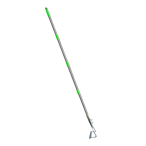 Edelstahl Hofwerkzeug Gartenhacke mit verstellbaren Stangen Professionelle Unkrautentfernung Schaufel für Outdoor Gartenarbeit Teleskop Gartenschaufel von TQUXNGA