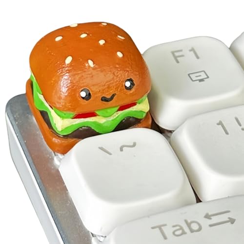 Harz-Lebensmittel-Tastenkappen, realistische Burger-Pommes-Hotdog-Designs für mechanische Tastaturen, leicht und langlebig, bedruckt, einzigartige Harz-Tastenkappen für Gaming-Tastatur Harz-Lebensmittel-Tastenkappen, realistische Burger-Pommes-Hotdog-Designs für mechanische Tastaturen, leicht und langlebig, bedruckt, einzigartige Harz-Tastenkappen für Gaming-Tastatur von TQUXNGA