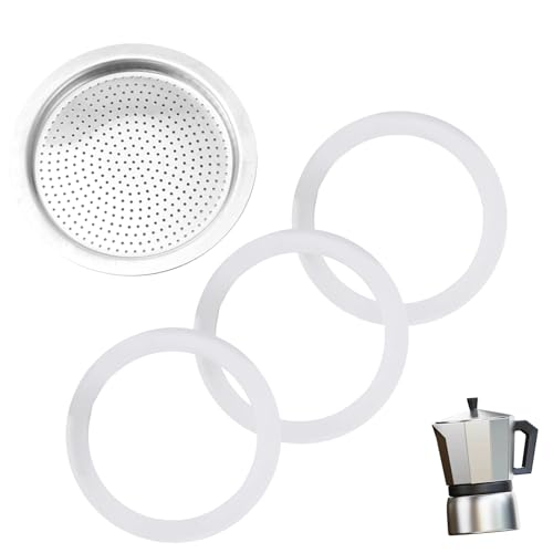 Multifunktionales Espresso-Töpfe Ersatzset Espresso-Töpfe Ersatz Silikonringe Set mit Filter und Dichtungen Dichtungen von TQUXNGA