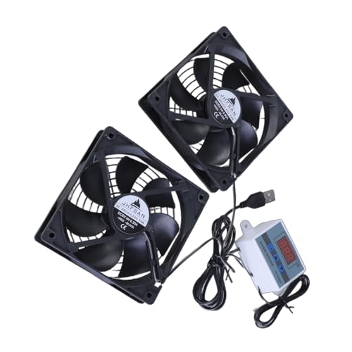 TQUXNGA 120 mm 5 V 1 A USB-Lüftersysteme mit Temperaturregelung für Heimkino-Schränke und mehr von TQUXNGA