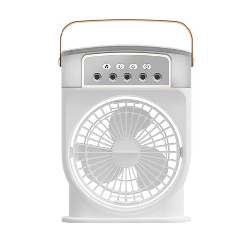 TQUXNGA Wiederaufladbarer Luftkühler, 5-Loch-Desktop-Ventilator mit 3 einstellbaren Geschwindigkeiten, ABS-Textur, für Schlafzimmer oder Büro, Luftzirkulationskühlgerät TQUXNGA Wiederaufladbarer Luftkühler, 5-Loch-Desktop-Ventilator mit 3 einstellbaren Geschwindigkeiten, ABS-Textur, für Schlafzimmer oder Büro, Luftzirkulationskühlgerät von TQUXNGA