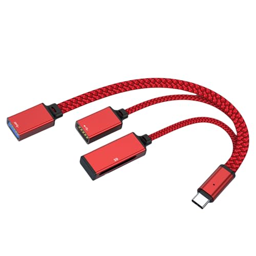USB-C-Zentrum mit 3 USB-Schnittstellen, einfach zu bedienen mit sanftem Leuchten, zeigt robuste Konstruktion Multifunktions-USB-C-Zentrum für Büro von TQUXNGA