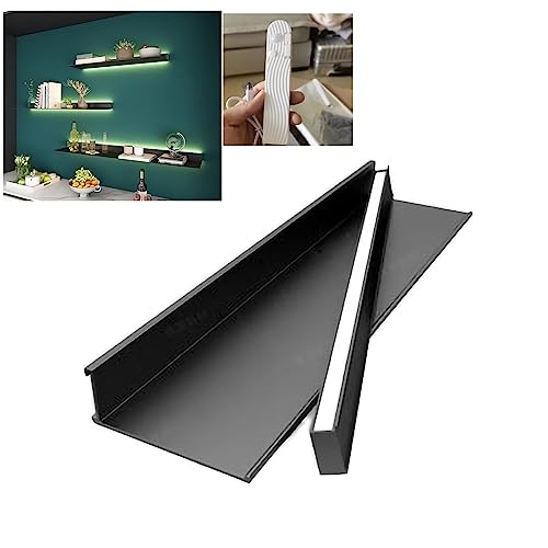 TQVLNMCR 1 Stück LED-Schwimmregale mit kühlem Licht und tragbarem USB-Ladegerät, an der Wand montierte, lichtemittierende Displayregale, beleuchteter Displayständer aus Metall(I,40cm/15.7in) von TQVLNMCR