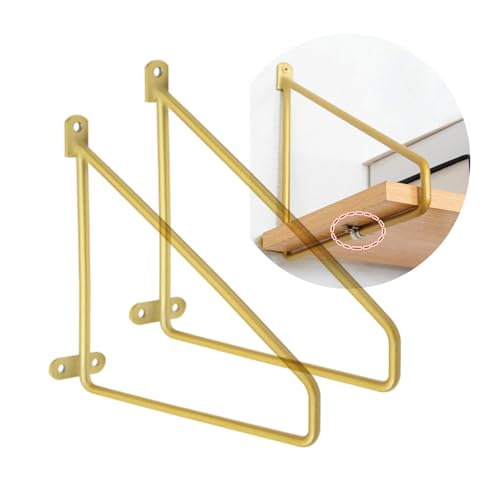TQVLNMCR 2 Stück Regalhalterung, Dreieckhalterung, Wandtrennwand, Gerüstbretter aus massivem Stahl, Stativregal, Feste Stütze, Wandbehang, schwimmende Winkelhalterungen for Bank, Tisch, Regal(Y,15cm) von TQVLNMCR