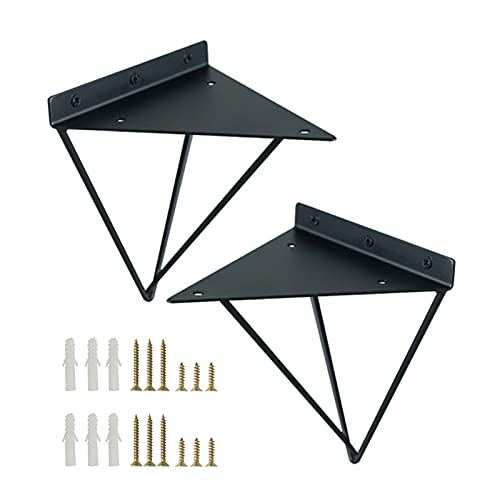 TQVLNMCR 2X Regalhalterungen Weißes Dreieck, Metall-Haarnadel-Regalhalterungen, Hochleistungs-Halterungen for schwebende Regale, Wandregalhalterungen + Schrauben + Anker(I,28x19cm/11 * 7.5in) von TQVLNMCR