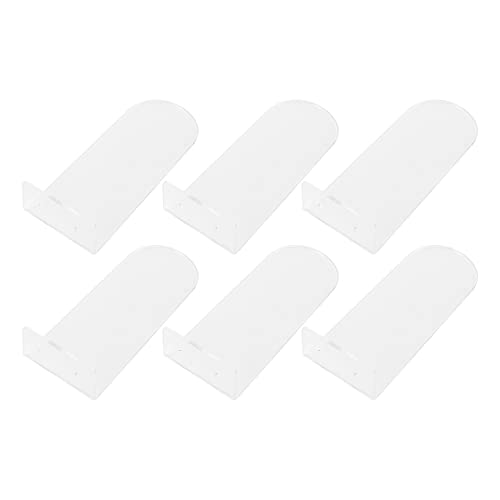 TQVLNMCR 6er-Pack schwebende Schuhregale, weiße Schuhregale aus Acryl, zur Präsentation von Sammlerschuhen und Sneakern(F) von TQVLNMCR