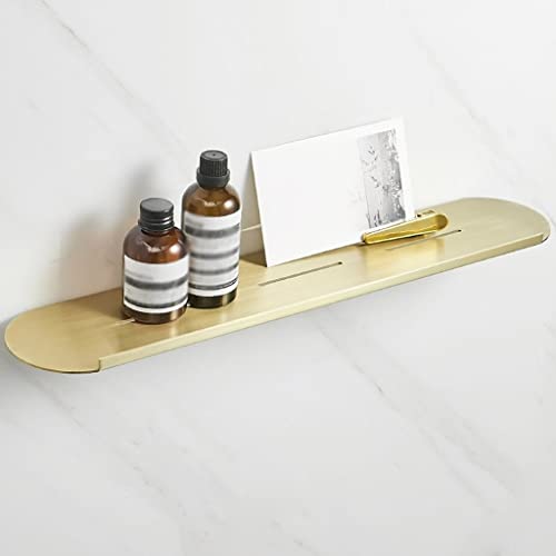 TQVLNMCR Duschregal Badezimmerregal Schweberegale Spiegelfront Kosmetik-Hautproduktaufbewahrung Shampoo-Organizer-Regal Wandmontiertes Gewürzregal Küchenregale(Oval Rack 50Cm) von TQVLNMCR