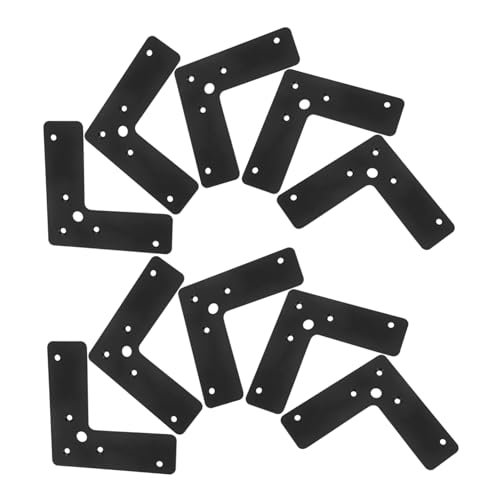 TQVLNMCR Regalhalterungen, robust, 10 Stück, schwarz, l Metallecke for Gerüste und Schränke TQVLNMCR Regalhalterungen, robust, 10 Stück, schwarz, l Metallecke for Gerüste und Schränke von TQVLNMCR