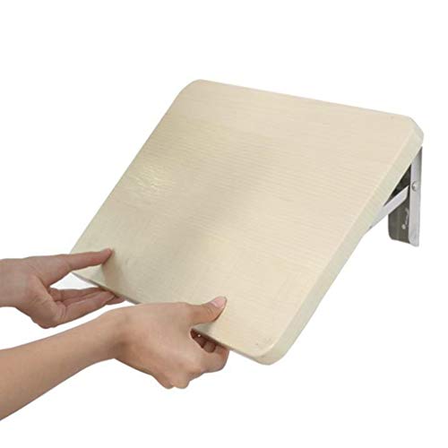 TQVLNMCR Schwebender, an der Wand montierter Klapptisch, Massivholzregal for kleine Räume, multifunktionaler Lernschreibtisch und Computerschreibtisch for das Badezimmer(60cm) von TQVLNMCR