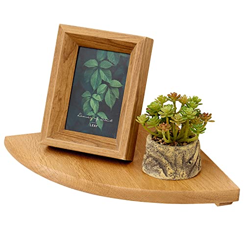 TQVLNMCR Schwebendes Eckregal aus Eiche, Schubladen aus Massivholz, Eckregale zur Wandmontage for Badezimmer, Küche, Schlafzimmer, Wohnzimmer(10 inch) von TQVLNMCR