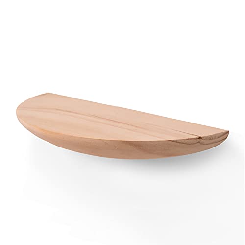 TQVLNMCR Schwebendes Eckregal im rustikalen Landhausstil aus massivem Kiefernholz zur Wandmontage im Schlafzimmer, Wohnzimmer, Badezimmer. Kleine, halbrunde, runde Regale.(W,25cm(9.8in)) von TQVLNMCR
