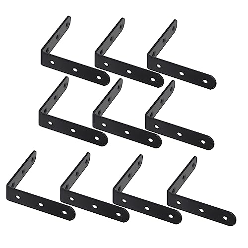TQVLNMCR Stabile Metall-L-Klammern, 2 mm dick, 90 Grad, rechtwinklig, schwarz, for Regale und TQVLNMCR Stabile Metall-L-Klammern, 2 mm dick, 90 Grad, rechtwinklig, schwarz, for Regale und von TQVLNMCR