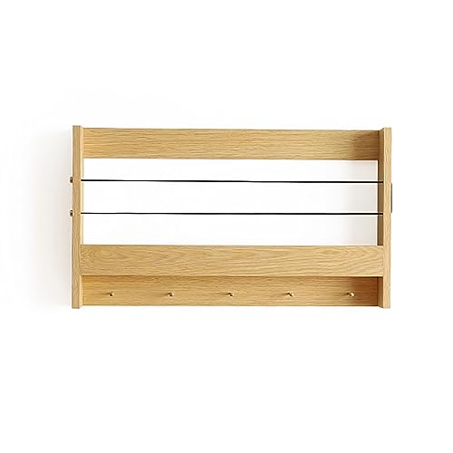 TQVLNMCR Wandmontierte Hakenregale aus Holz, schwebende Regale for Zeitungen, for die Wand, Zeitschriften-Bücherregal, Dekor-Wandregale for Schlafzimmer, Wohnzimmer, Badezimmer, Küche(B) von TQVLNMCR