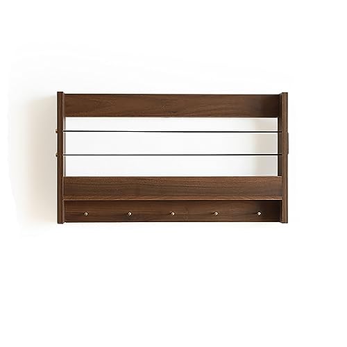 TQVLNMCR Wandmontierte Hakenregale aus Holz, schwebende Regale for Zeitungen, for die Wand, Zeitschriften-Bücherregal, Dekor-Wandregale for Schlafzimmer, Wohnzimmer, Badezimmer, Küche(W) von TQVLNMCR