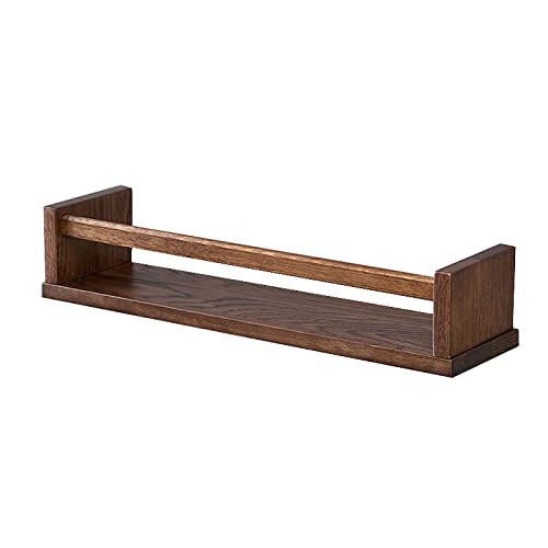 Wandregale aus massivem Eichenholz, schwebende Regale, for Bücher, Zeitungen, Zeitschriften, Wandregal zur Bildaufbewahrung, Bücherregale for Badezimmer, Wohnzimmer, Schlafzimmer, Küche(27.3 in) von TQVLNMCR