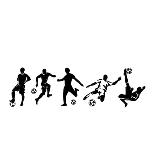 TQWBFS Fußball-Wandaufkleber, Fußballspieler-Aufkleber, Sport-Wandaufkleber, Fußball-Wandaufkleber, Vinyl-Wandaufkleber für Jungen, Kinderzimmer, Jugendzimmer, Heimdekoration von TQWBFS