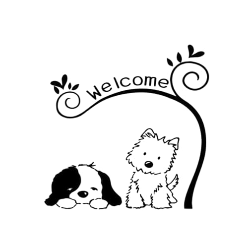 TQWBFS Hunde-Wandaufkleber, Haustier-Aufkleber, Tier-Wandaufkleber, Vinyl-Wandaufkleber für Kinderzimmer, Schlafzimmer, Wohnzimmer von TQWBFS