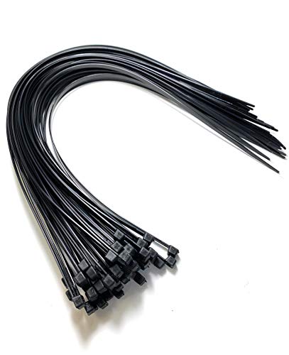 TR Ties Kabelbinder, Kunststoff, extra breit, Schwarz/Weiß/Schwarz von TR