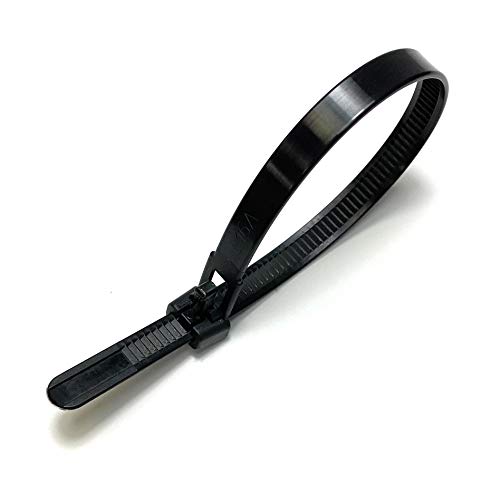Kabelbinder Wiederlösbar, Canwn Nylon Praktische Kabelbinder Flexibel Kabel-Verbinder Slipknot-Bänder für Kabelmanagement 10 Stück ( Schwarz )7,2mmx150mm von T&R