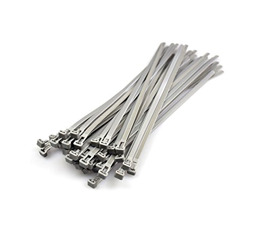 Kabelbinder Wiederlösbar, Canwn Nylon Praktische Kabelbinder Flexibel Kabel-Verbinder Slipknot-Bänder für Kabelmanagement 10 Stück (Silber) 7,2mmx300mm von T&R